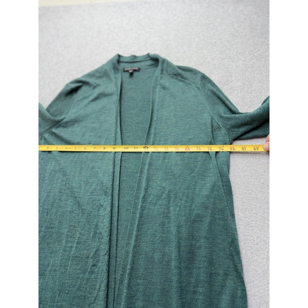Eileen Fisher Green Merino Wool Open Front Cardigan Sweater Womens Medium R1JM-2 - Picture 10 of 14